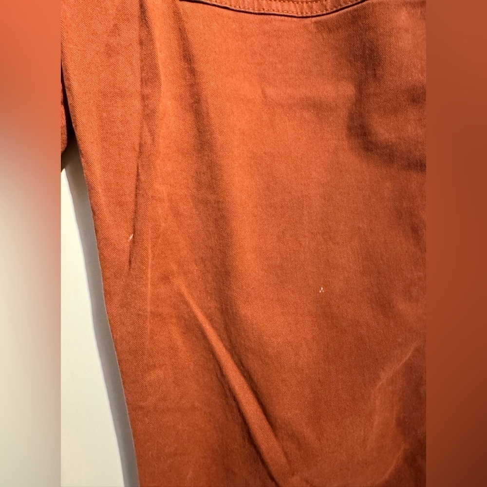 Nili Lotan Jenna Pants Frayed Hem Crop Ankle Cargo Size 6 Orange Terracotta EUC - Picture 7 of 8